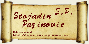 Stojadin Pažinović vizit kartica